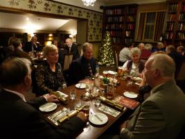 Members and partners enjoying Christmas dinner 2013